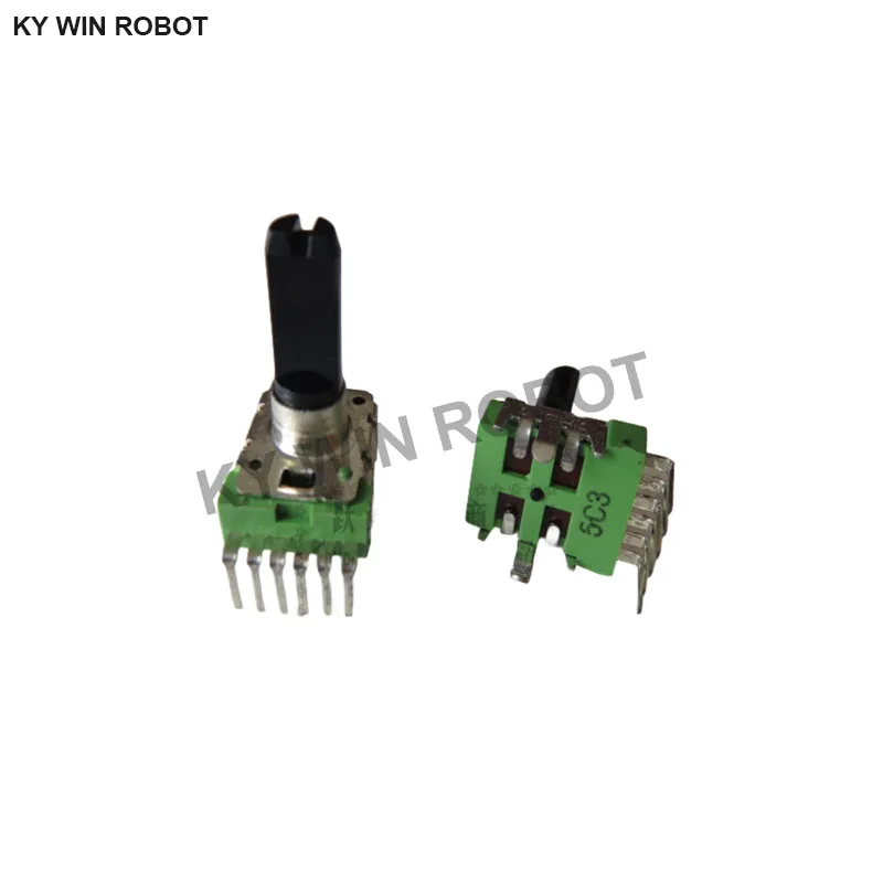 

2pcs/lots Imported Taiwan 142 type W50K Duplex 6-legged vertical potentiometer with center point Shank length 18mm