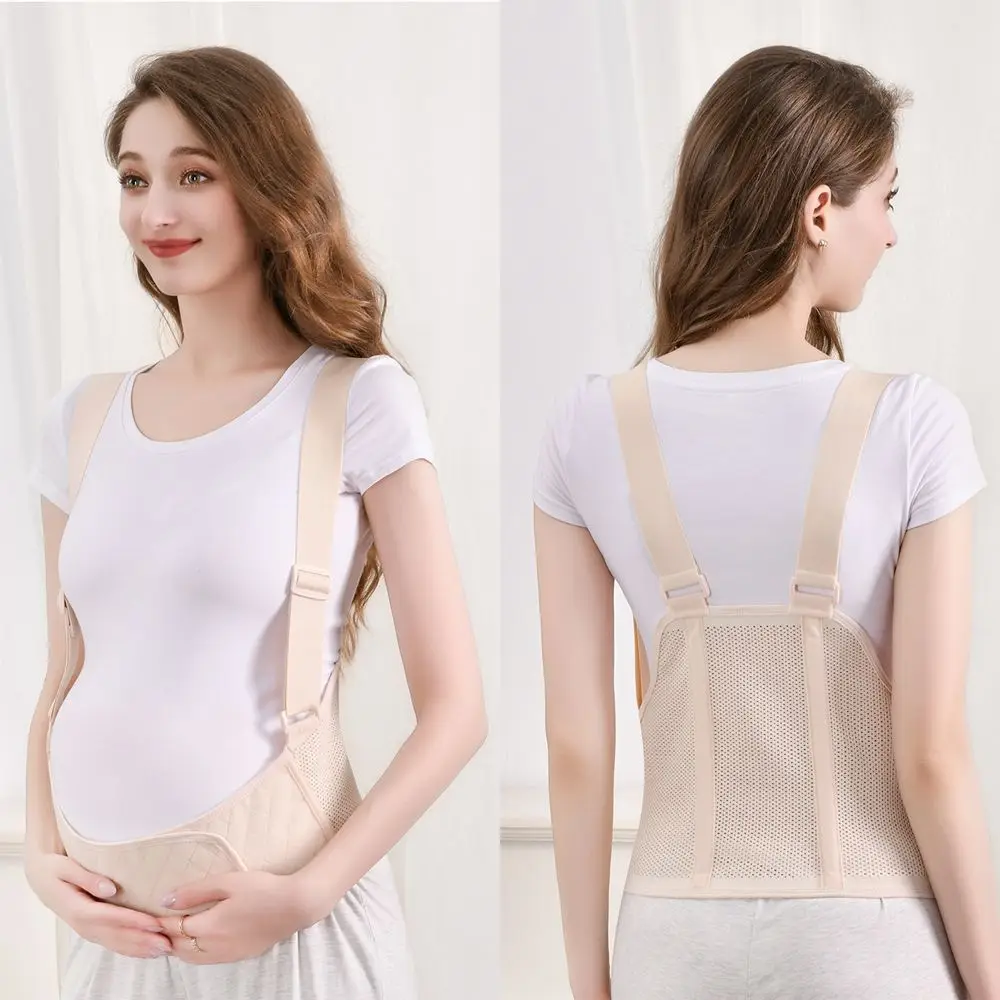 High Quality Adjustable Prenatal Support Belt with Shoulder Ultra-thin Maternity Belly Bands Breathable Abdominal Belt