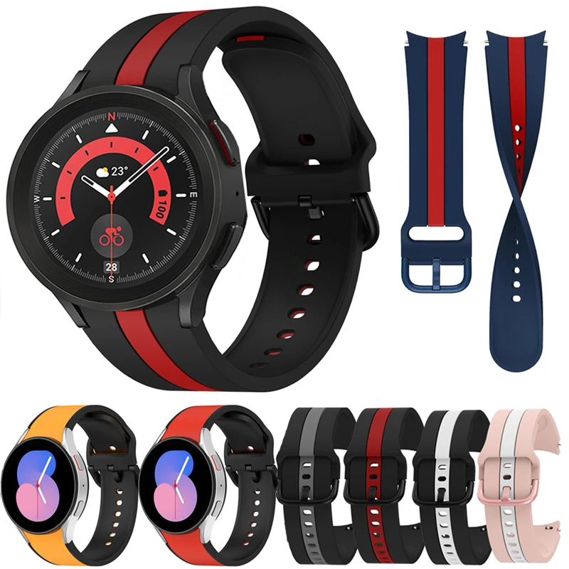 

Strap For Samsung Galaxy Watch 5 pro 45mm 4 classic 46mm 42mm smartwatch correa Sport Bracelet Galaxy Watch 5 4 40 mm 44 mm band
