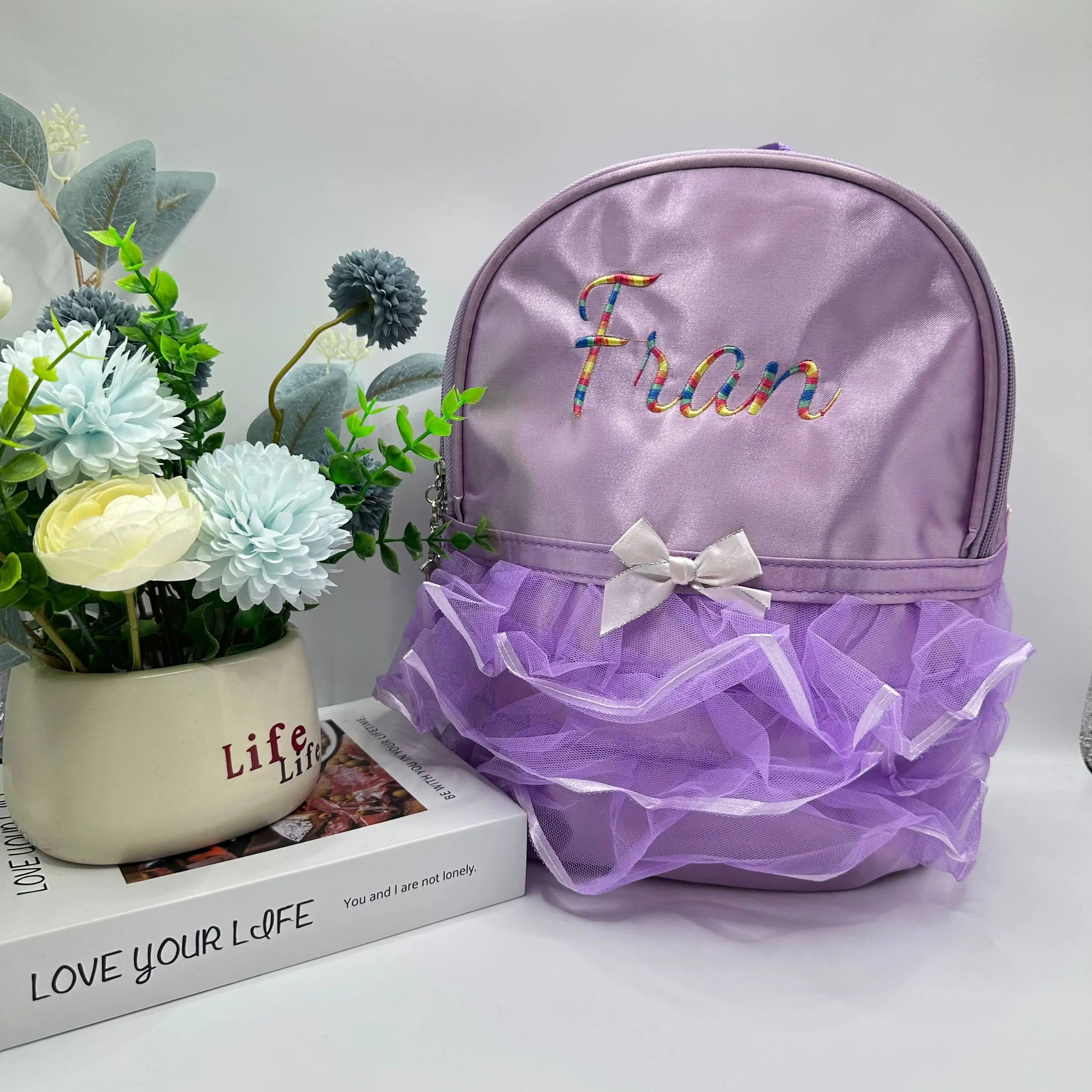 

Colored Line Personalized Fashion Dance Bag for Girls Ballet Bag for Kindergarten Children's Storage Backpack