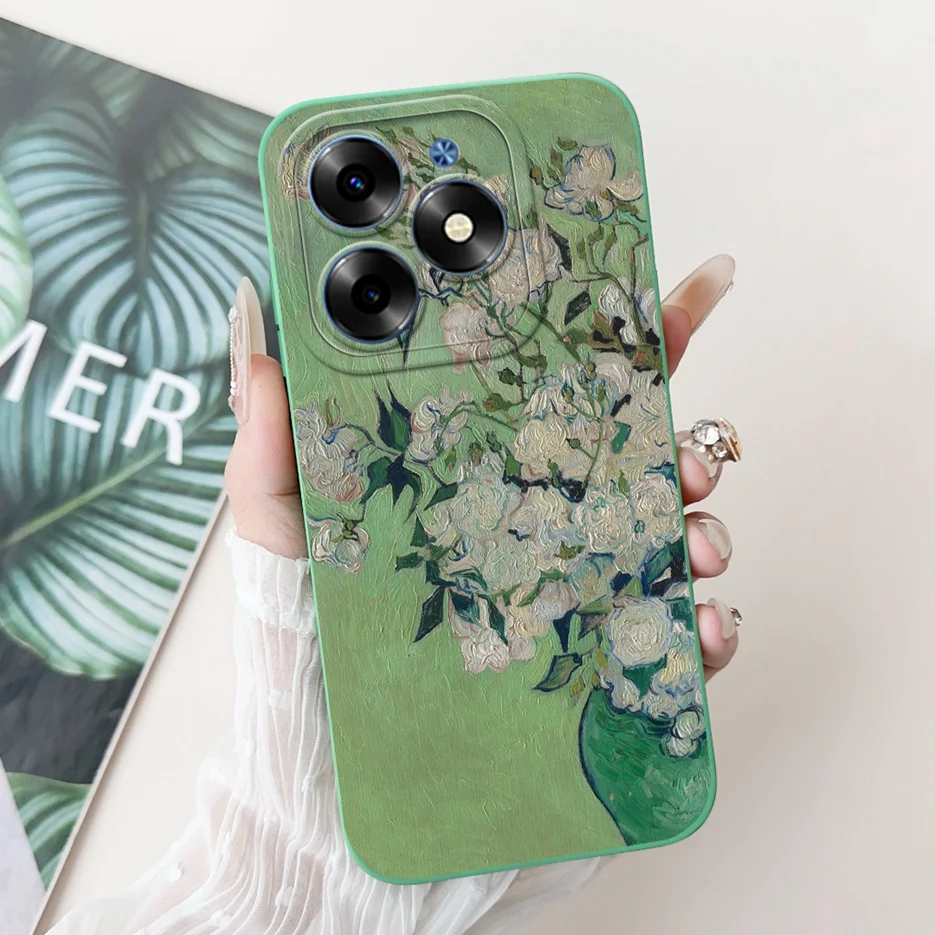 Cute Panda Cartoon Cover - Soft Silicone Case for Tecno Spark 20 Series