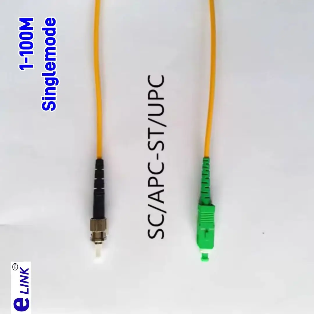 광섬유 패치 코드 싱글모드 SC/APC-ST 1m 5m 10m 50m 100m 심플렉스 SM 30m 20m SCAPC 광섬유 점퍼 G652D 무료 배송 ELINK