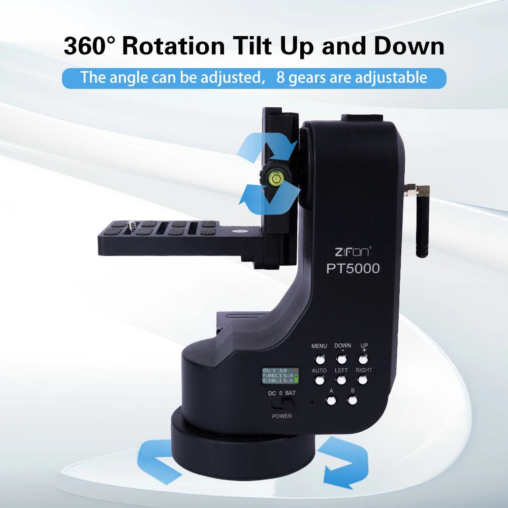 ZIFON PT5000 Auto Motorized Rotating Panoramic Head 360&deg; Panoramic Motorized gimbal for Sony Canon Micro Camera