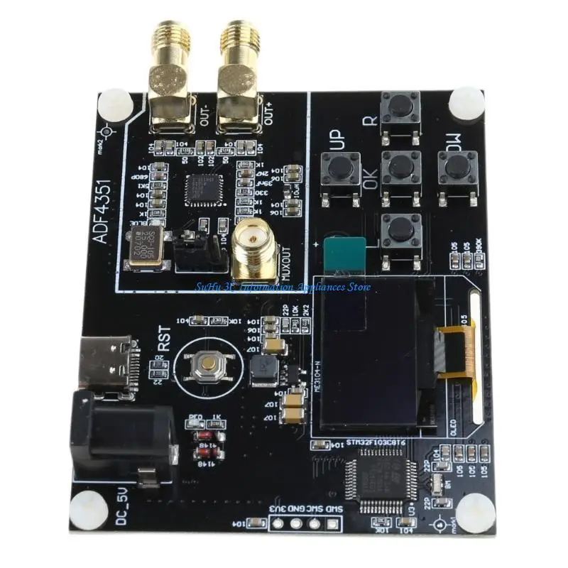 ADF4351 온보드 모듈, STM32 칩셋 35MHz-4.4GHz 주파수, 무선 주파수 테스트 및 개발용 코드 포함