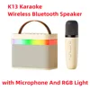 Karaoke Wireless Bluetooth Speaker K13 Portable Multi functional Bass Children's Karaoke Bluetooth Speaker with Microphone RGB 1