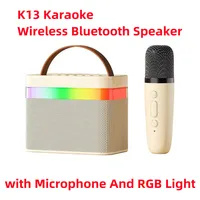 Karaoke Wireless Bluetooth Speaker K13 Portable Multi functional Bass Children's Karaoke Bluetooth Speaker with Microphone RGB 1