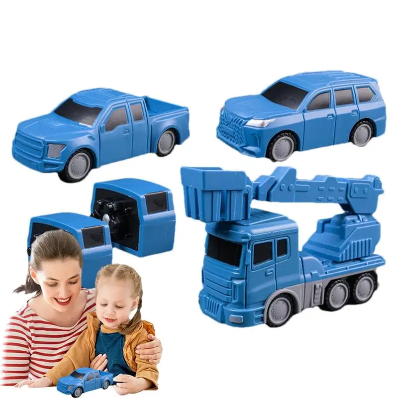 

Transforming Robot Construction Vehicles Set Multipurpose Magnetic Kids Construction Toys Transforming Cars Portable Toy