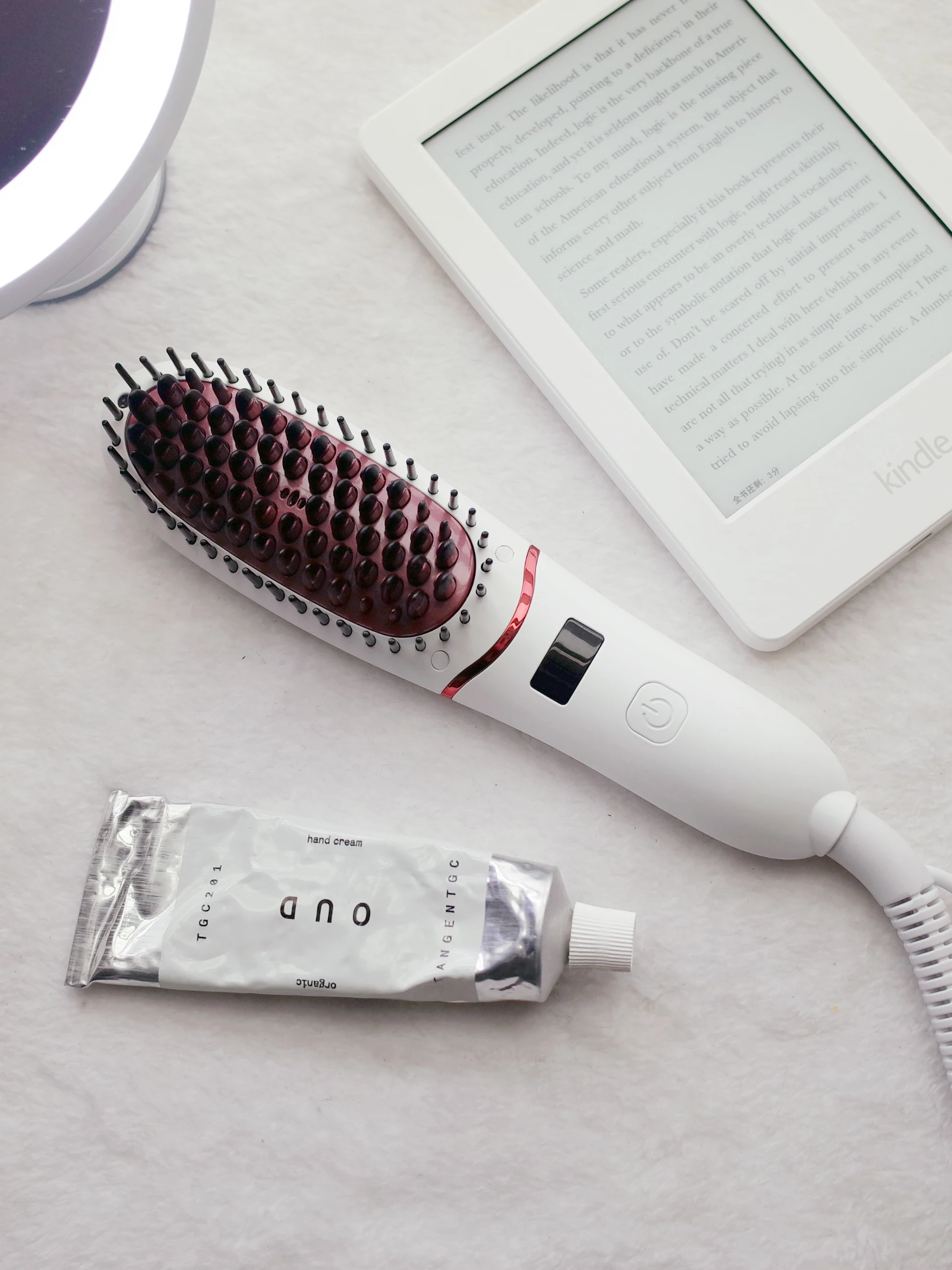 Hair Straightener Brush Men Beard Comb Straighting brush Ceramic Hair Curler Comb Straighteners Curling Iron Bru