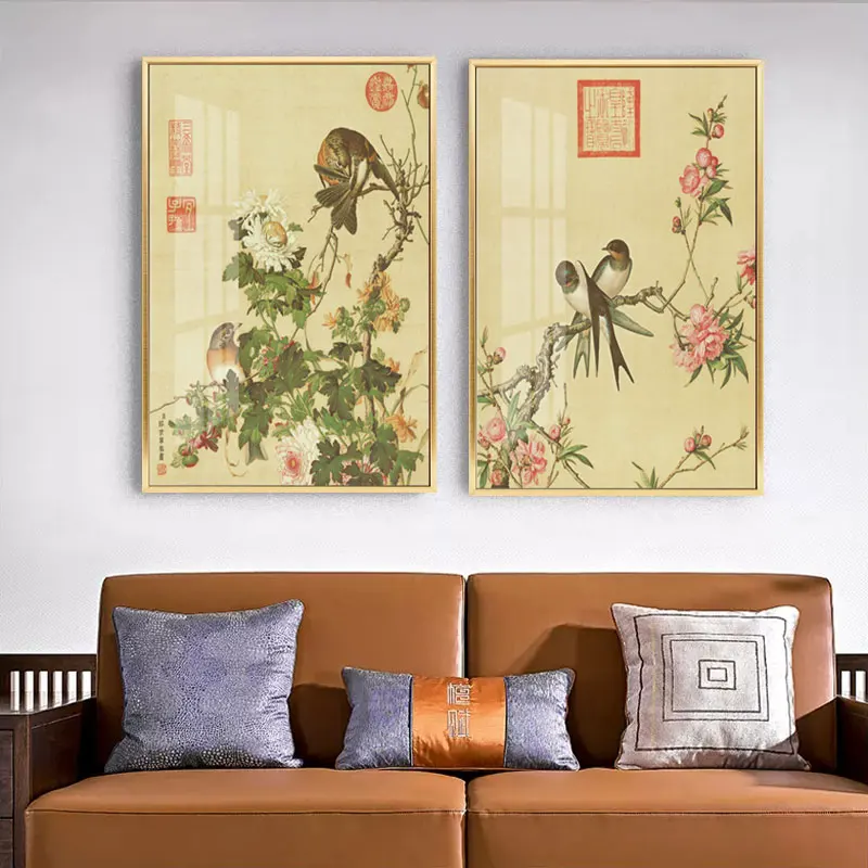 

Traditional Chinese Painting Canvas Prints Home Decor Flowers Scenery Abstract Art Birds On The Tree