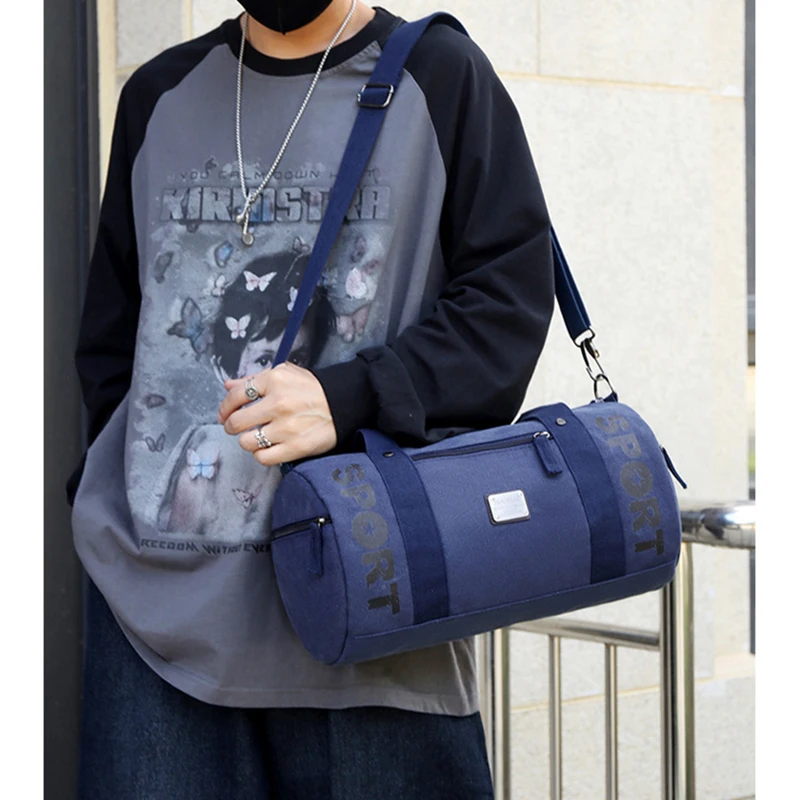 Canvas Gym Bag for Man Sports Fitness Travel Luggage Handbag Outdoor  Shoulder Duffle Small Military Tactical Bag Sac De Rucksack - AliExpress