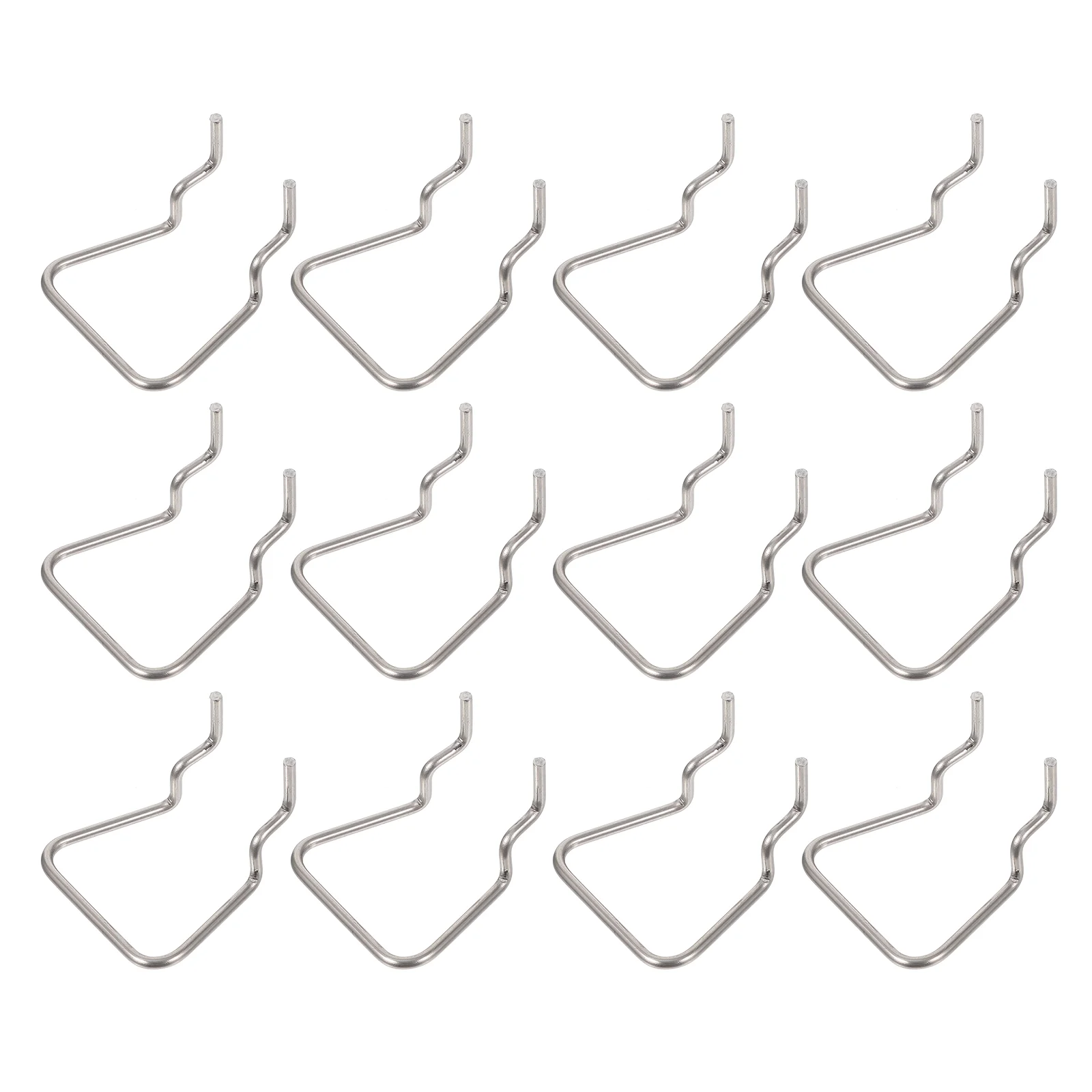 

12pcs Pegboard Hooks Tool Display Shelf Hook Hanger Garage Tool Hanging Storage Holder Stainless Steel Pegboard Accessories