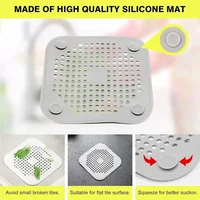Shower Drain Plug Hair Catcher Stopper Kitchen Sink Strainer Sewer Silicone Bathroom Floor Bathtub Water Filter Home Accessories 5