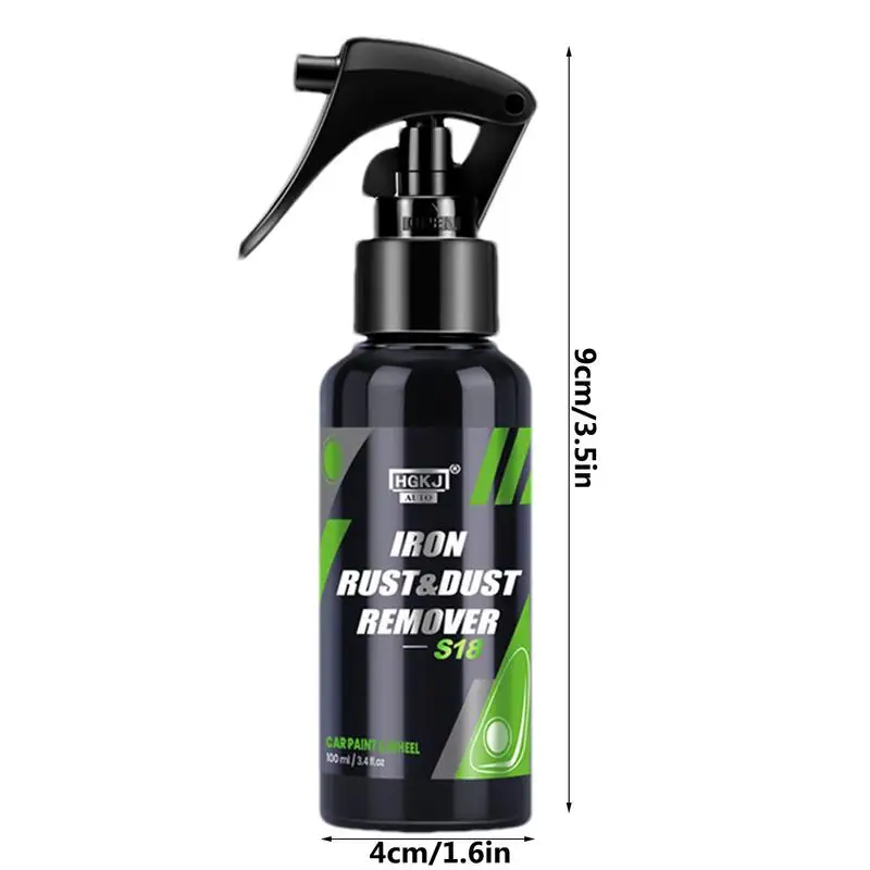 Iron remover HGKJ S18 50/100ML Protect Wheels And Brake Discs From Iron Dust Rim Rust Cleaner Auto Detail Chemmical Car Care