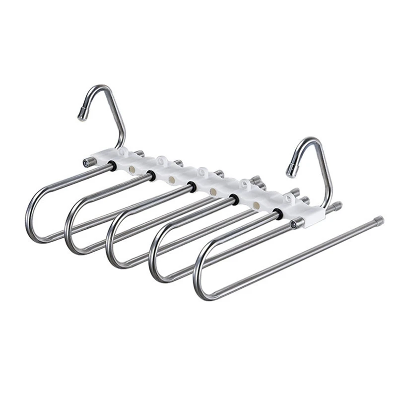 

5 Layers Storage Hangers S Shape Iron Storage Hangers Multi-Layers Clothing Storage Rack