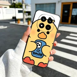 Cartoon Cute Duck Soft Black Phone Case Cover for Redmi Note15ProPlus (KHTY00735A)