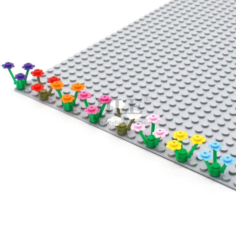 300 stücke Moc Ziegel Pflanze Blume klein Street View Bausteine kompatibel mit Kirschblüten bäumen montiert Teile – Detail 3