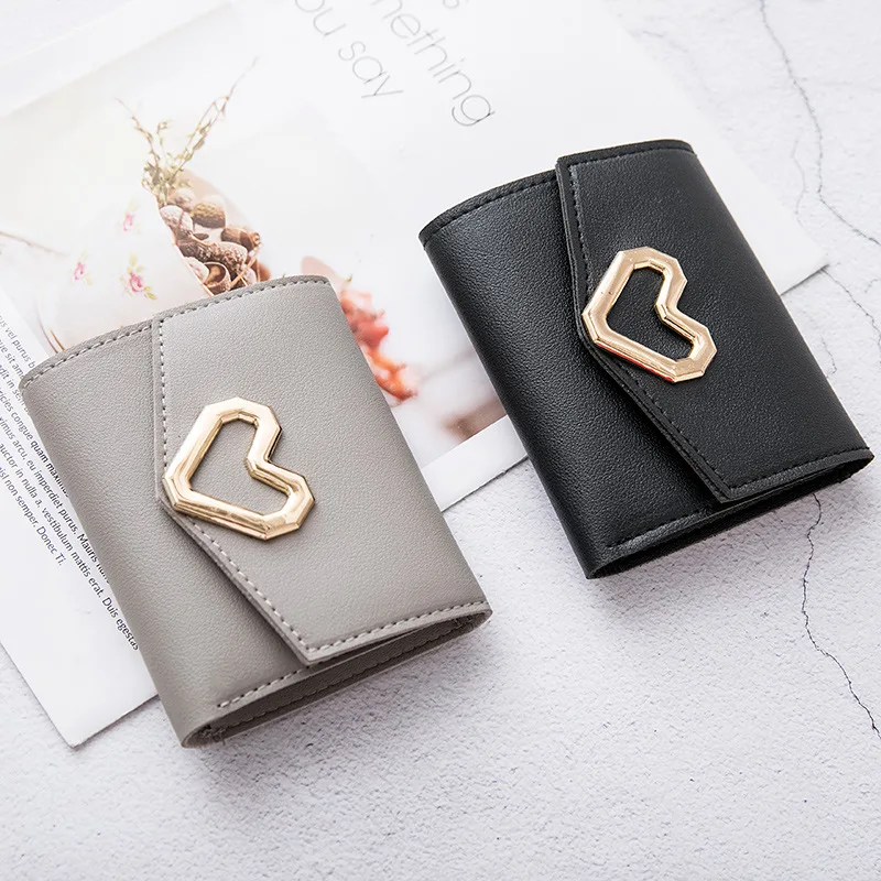 Lady Bag Wallet 2025 New Design Triple-Fold Heart Zero Wallet Handbag For Women