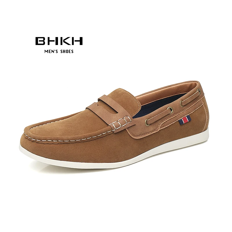 BHKH 2024 Autumn Men Loafers Shoes Fashion Smart Casual Shoes Leather Man casual shoes Office work Footwear Men Shoes 6