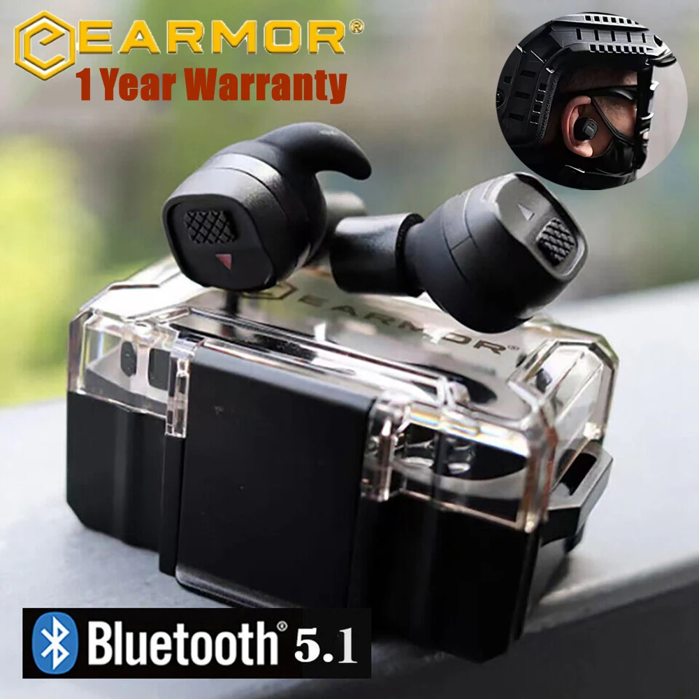 Earmor-Écouteurs Bluetooth M20T pour la chasse en plein air, casque DulMédiateur set, protection auditive électronique, tir, NRR26db, nouveau, 2023