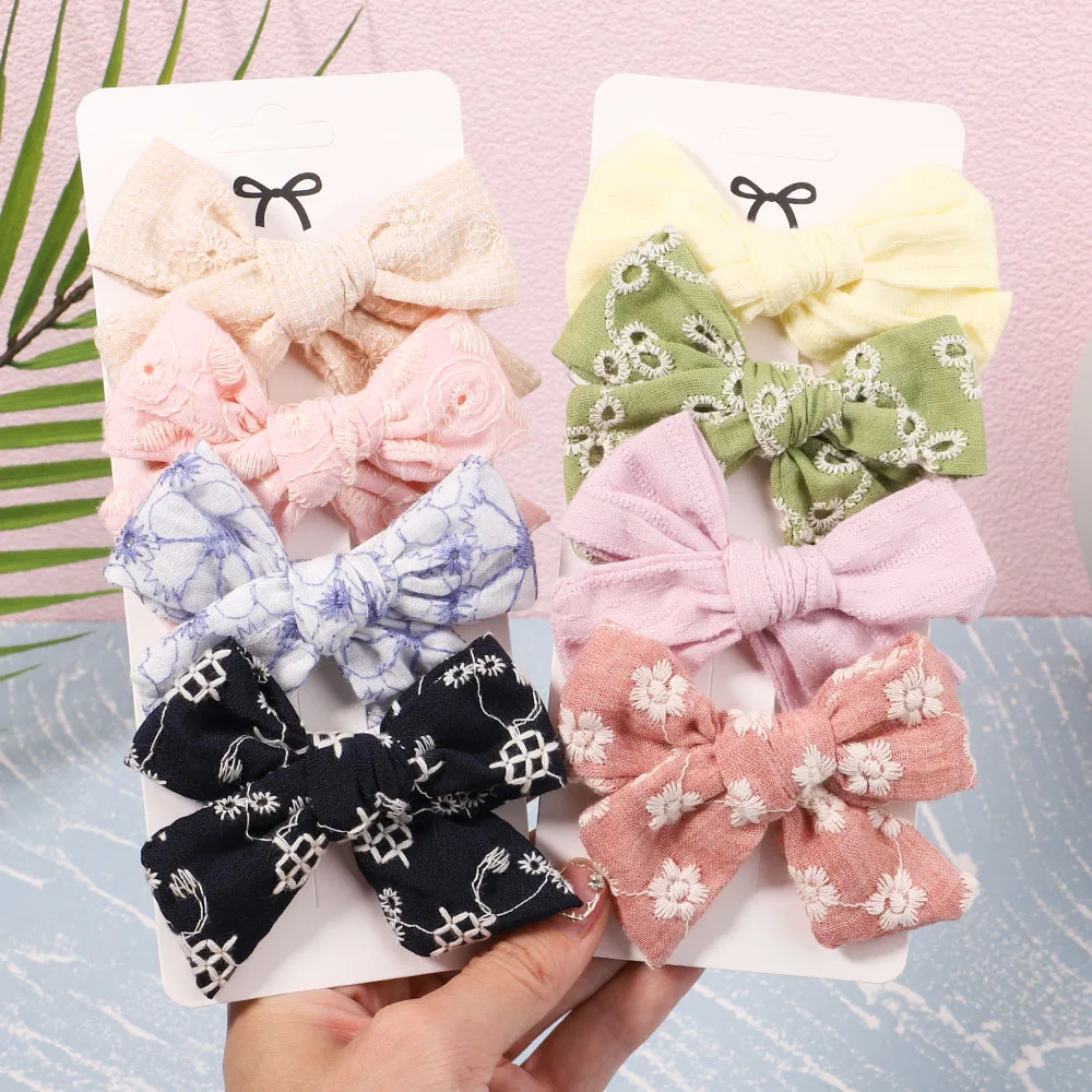 Bowknot Hair Clips Bow Accessories for Women Girls Gauze Bows Hair  Barrettes for Teens Ribbon Alligator Hair Bow Clips for Girls Bow Claw Clip