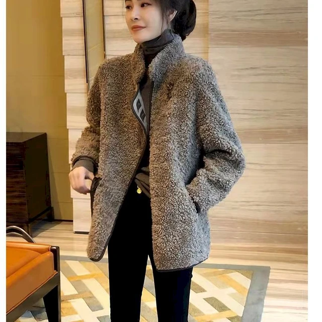 Autumn Winter Lamb Wool Zipper Warm Jacket  Women Winter Jacket Wool Lamb  - Fashion - Aliexpress