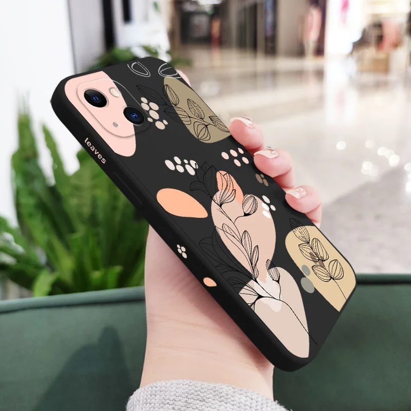 Abstract Botanical Design Phone Case Cover