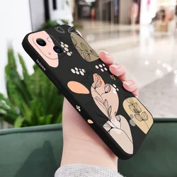 Abstract Botanical Design Phone Case Cover for iPhone 12 (Black)