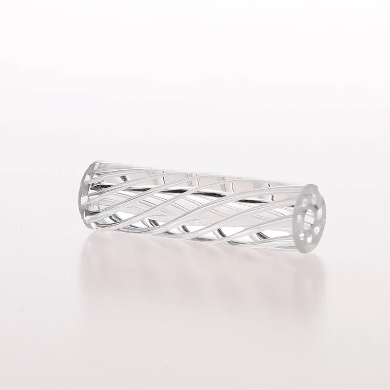 Retail 5pcs/box In Stock 7 Holes Spiral Screw Line Style Transparent Smoking Glass Filter Tips with 7 Holes Smoking Accessories