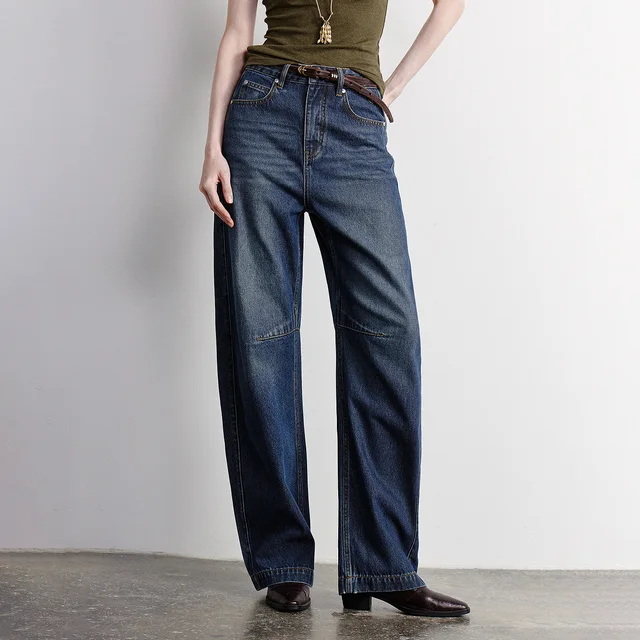 TOYOUTH Women Denim Jeans 2026 Summer New High Waist Curved Knife Pants 2