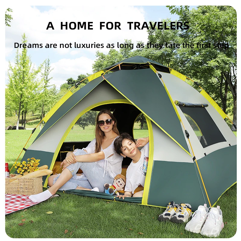 3-4 People Folding Tents, Automatically Opening Camping Tents, Portable Travel Suitable For Camping And Hiking