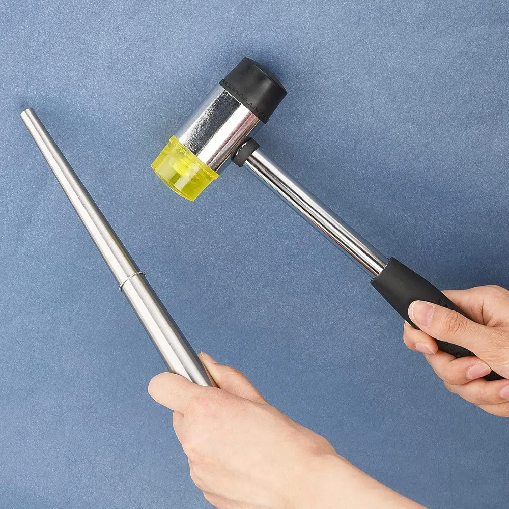 5 Pack Rubber Mallet 30mm Double-Faced Soft Hammer with Soft Non-Slip Rubber Handle for Jewelry Leather Crafts Installation