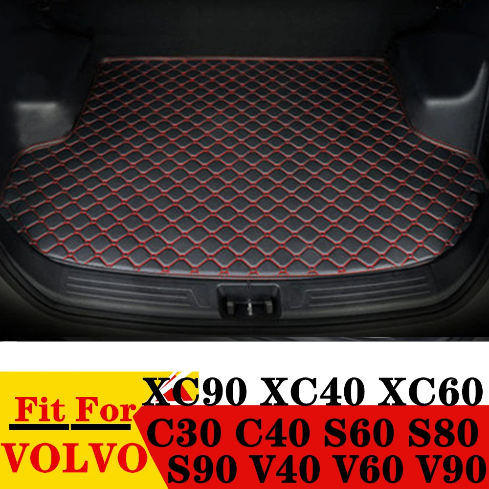 

Car Trunk Mat For Volvo XC60 XC90 XC40 S60 S90 V40 V60 V90 S80 C30 C40 Waterproof Rear Cargo Cover Carpet Pad Tail Boot Liner