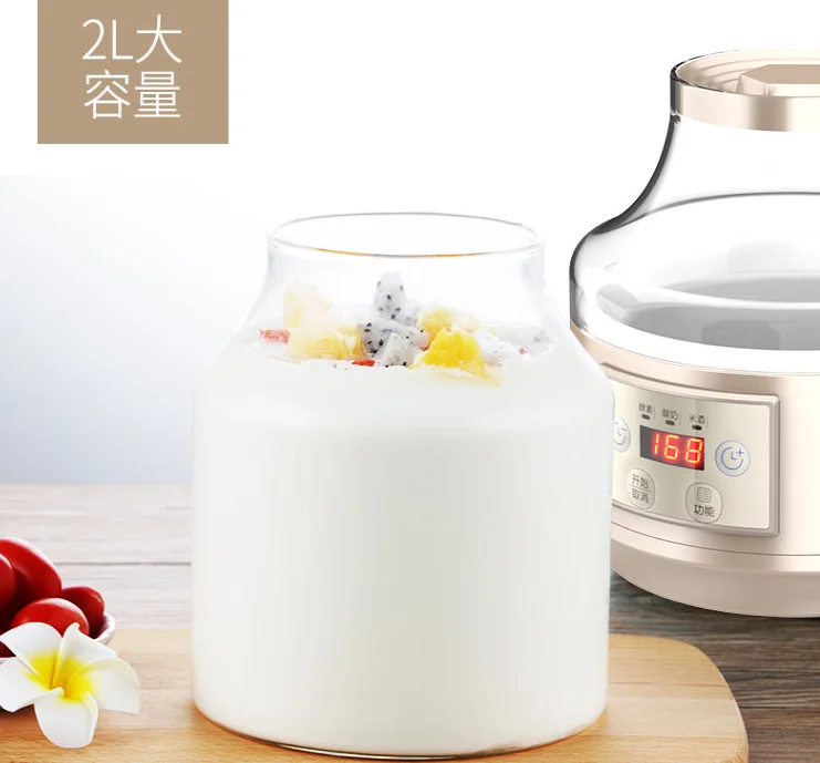 Yogurt Machine chinahealthmaker 2L Household big home Fermentation Machine Auto Enzyme Rice Wine maker 110-220-240V Golden