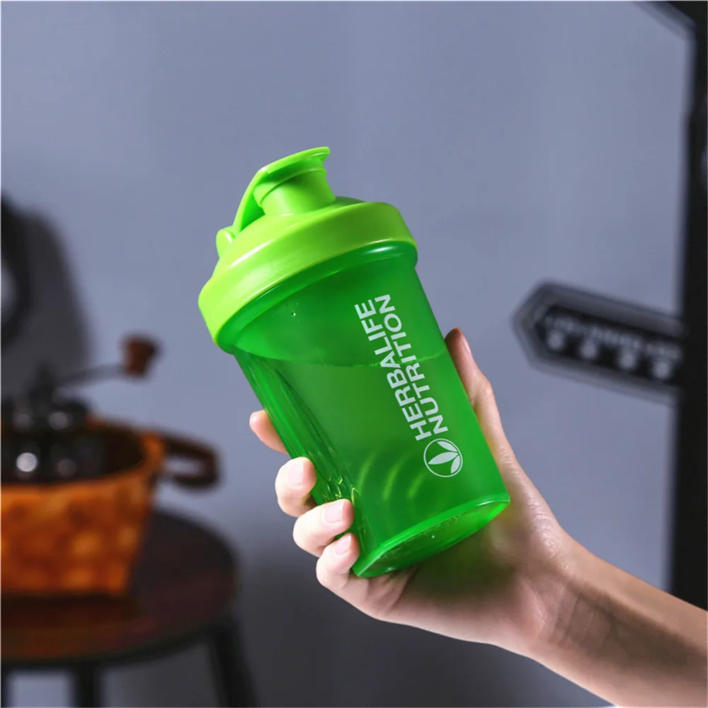 400ML Protein Shaker Bottle Sport Whey Powder Mixing Portable Plastic Drink protein bottle protein shaker cup shaker bottle self stirring shaker cup