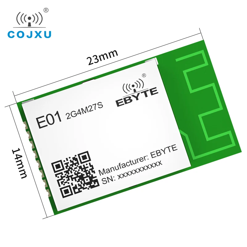 SPI Wireless RF Module 2.4GHz SMD Wireless Module E01-2G4M27S PA+LNA Built-in 27dBm PCB Antenna 16MHz Crystal Oscillator