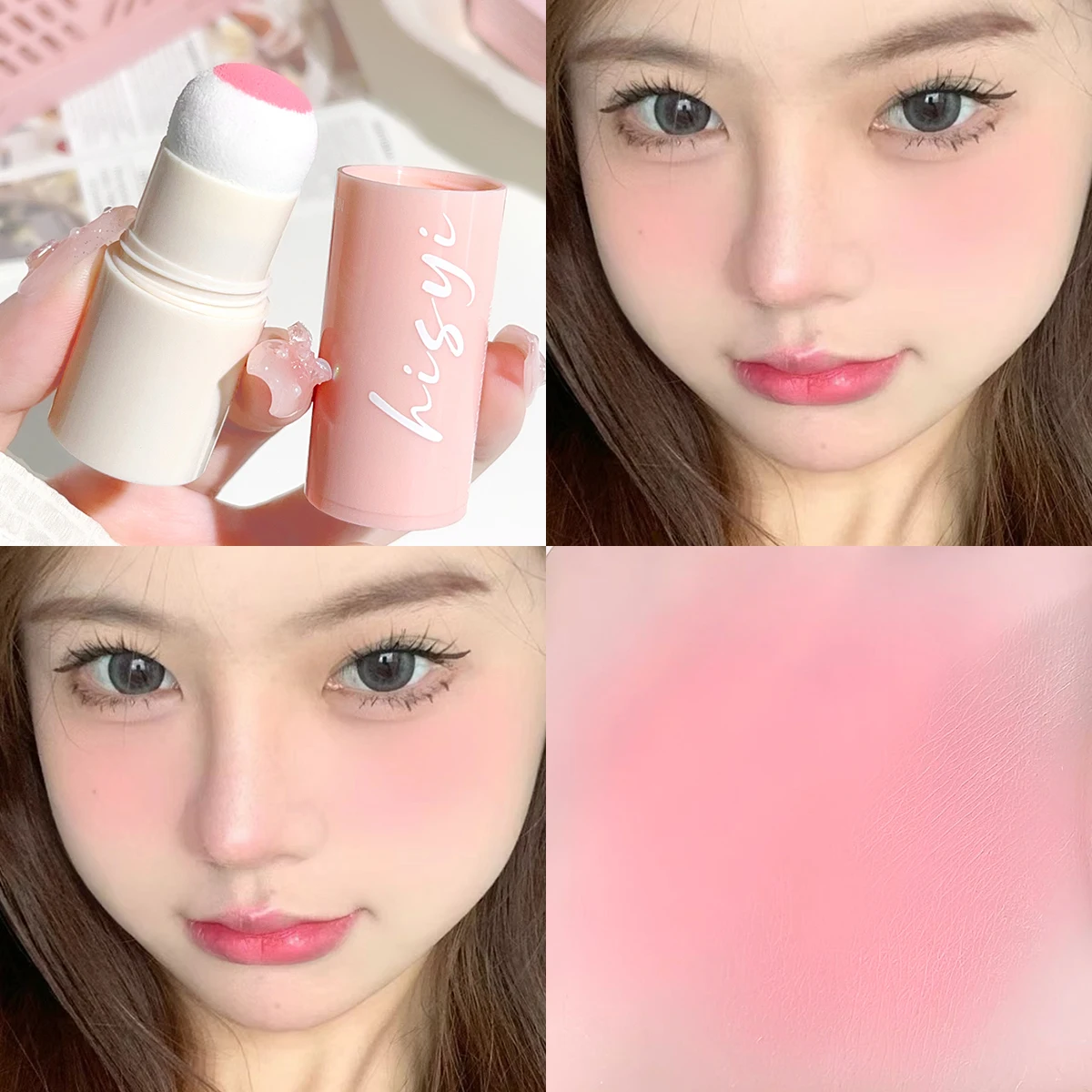 Cloud Soft Matte Blush Stick for a vibrant, brightening, natural bare makeup look, enhancing flawless skin tone 3