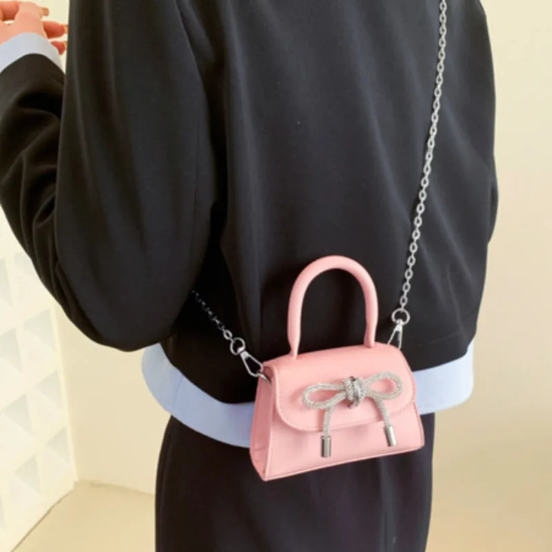 Shoulder Tie Bow Bag New Handheld Small Popular Chain Crossbody Casual Handbag For Woman High-Quality Messenger Versatile Luxury