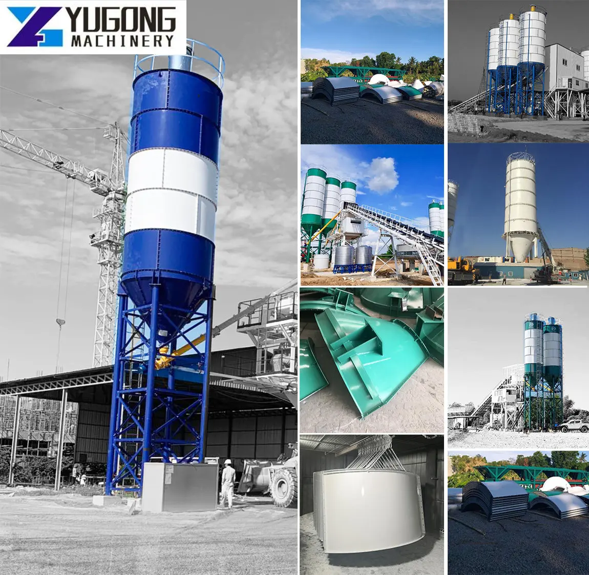 Yg Betoniera Verticale Containerizzata Impianto Di Betonaggio Silo Di Cemento Cenere Di Carbone Impianto Di Betonaggio Attrezzature Serbatoio Di Cemen