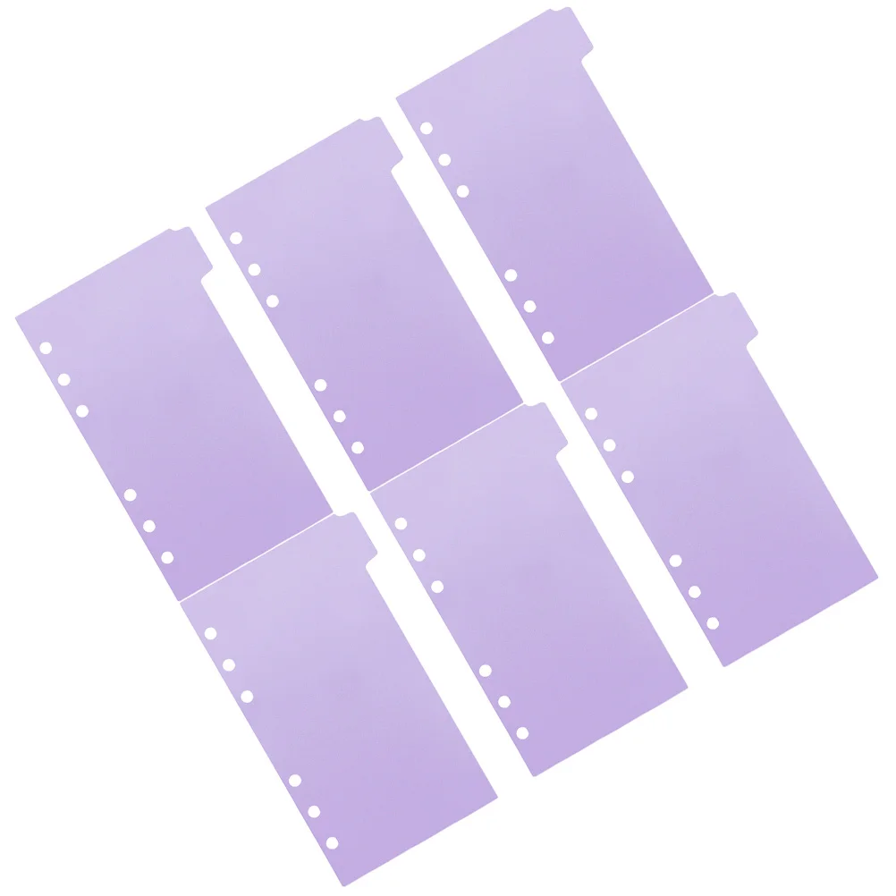 

Multicolor Plastic Tabs Notebook Index Paper Loose-leaf Separator Page 6-hole Partition