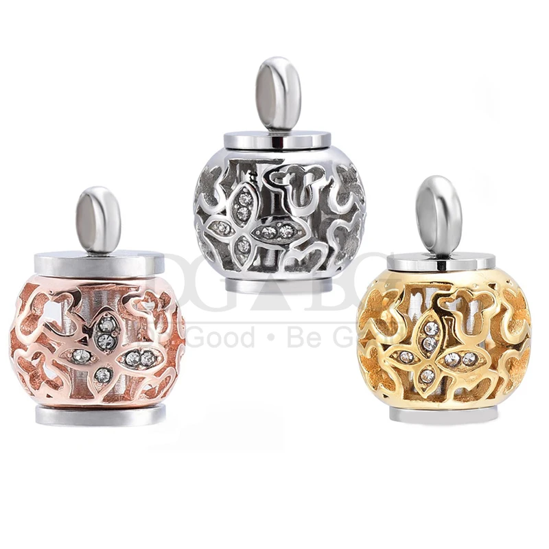 Hollow Butterfly Memorial Necklace-Crystal Urn Cremation Jewelry for Pet Ashes, Forever in My Heart Keepsake Pendant Gift
