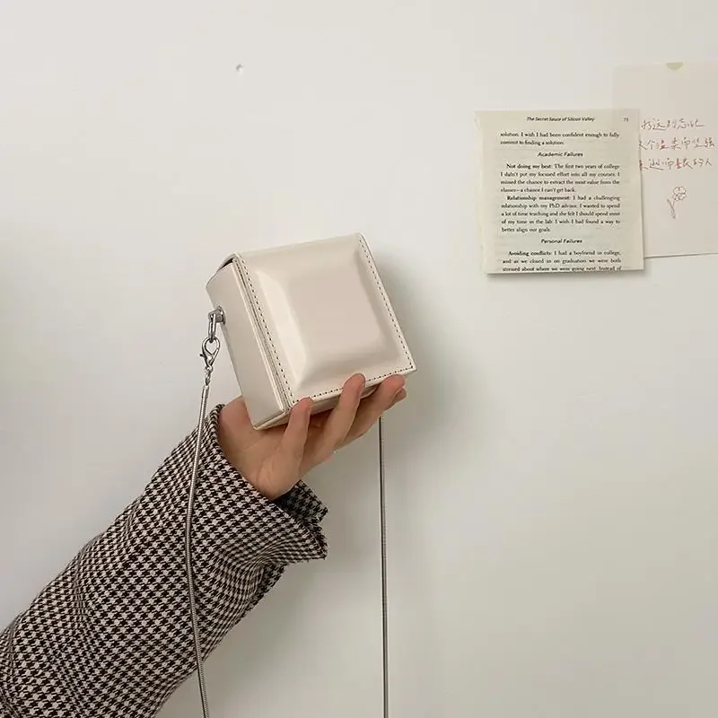 Shoulder Bags Popular Mini Small Square Bag New Fashion Casual Simple Chain Shoulder Solid Color Crossbody Bags for Women