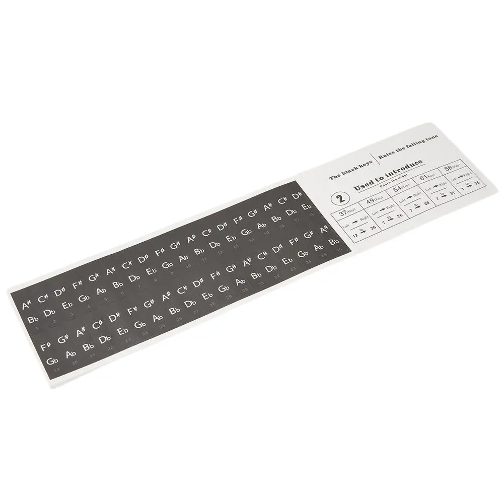 

Music Piano Laminated Sticker 　 　 Piano Educational Laminated Key Black And White 88/61/54/49 Keyboard Hot sale