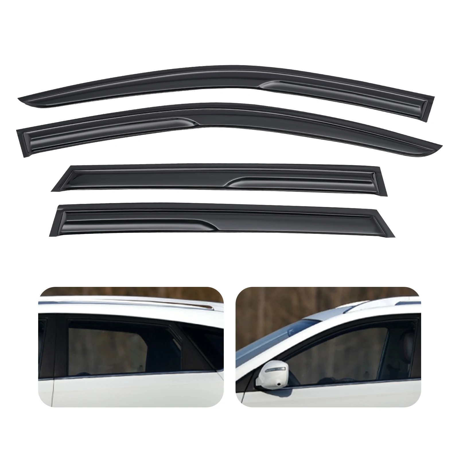 

Window Wind Deflector Door Visor Rain Sun Guard For Toyota RAV4 2019-2022 6Pcs and 2013-2018 HYUNDAI Santa FE 4pc