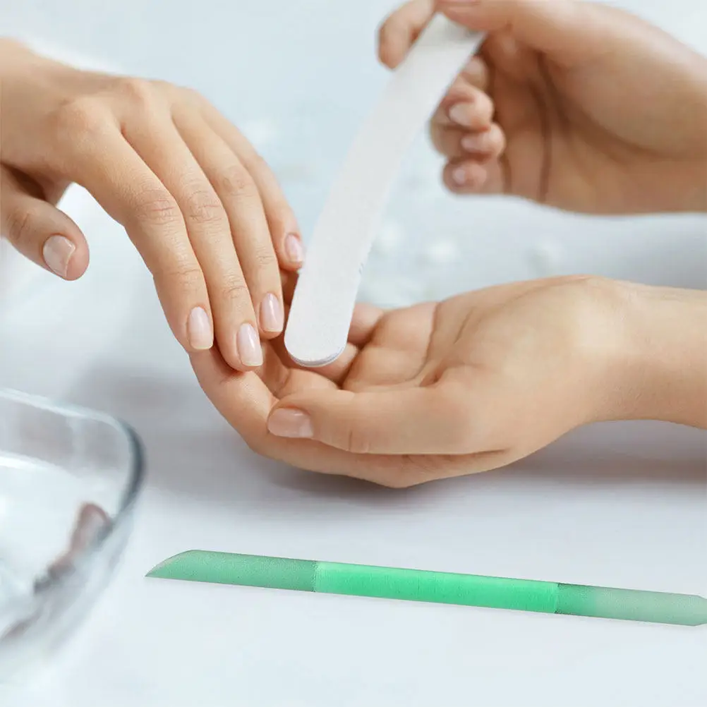 2Pcs 나노 유리 네일 파일 버퍼 홈 여행용 손톱 쉐이퍼 폴리셔 매니큐어 크리스탈 네일 케어 도구