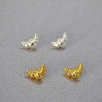 New Mini Croissant Stud Earrings For Women Cute Bread Earrings Classic Fine Jewelry Gift 1