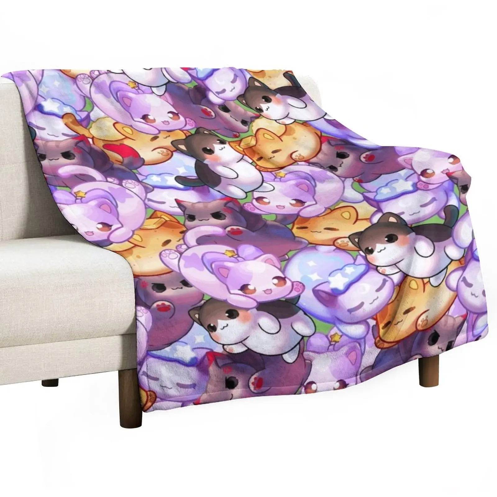 Aphmau Meow Plushies Anime Cats Coperta Da Tiro Coperte Retrò Coperta Per Bambini Coperta Estiva