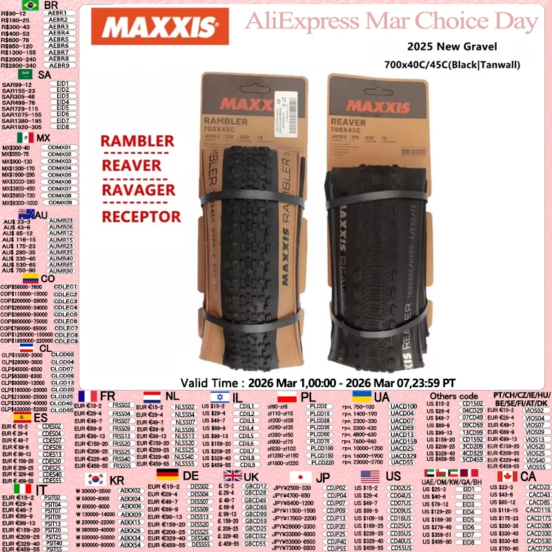 MAXXIS New RAMBLER REAVER Gravel Tire HYPR-X Tubeless Gravel Bike