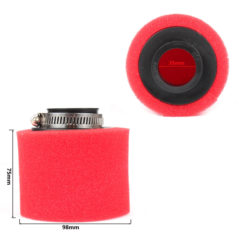 Motorcycle 42mm Air Filter Degree ANGLED FOAM Pod Cleaner For pz30 carburetor 200cc 250cc ATV PIT DIRT BIKE 45 air filter motorcycle air filter air filter cleaner motocross air filter