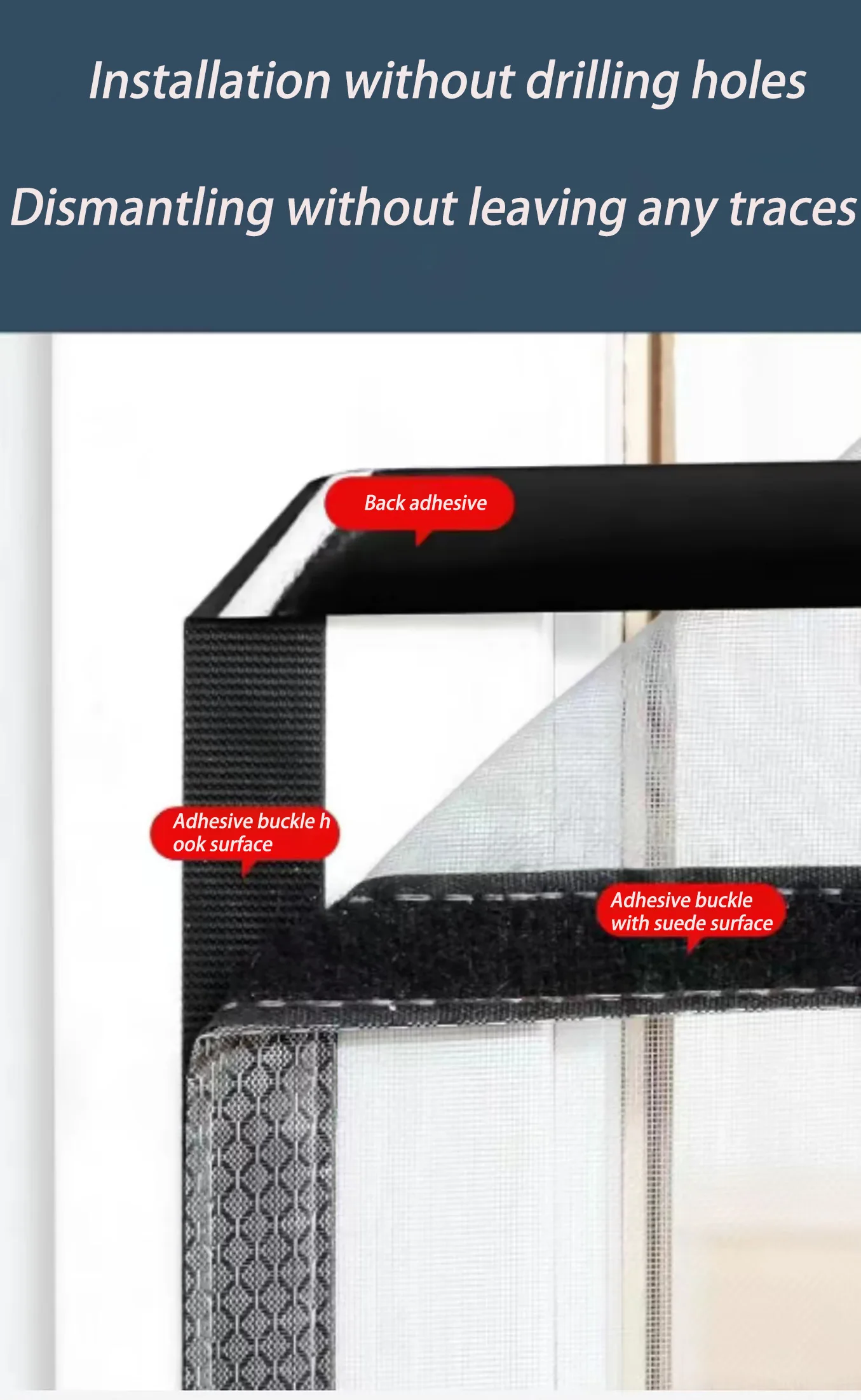 Side opening magnetic door curtain screen door non perforated mosquito proof invisible door curtain customizable Magnetic Door Curtain