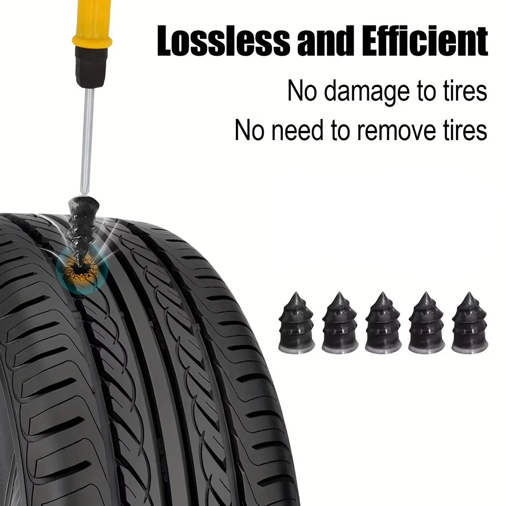 22개 자동차 타이어 수리 도구 진공 타이어 비상용 오토바이 전기차 범용 고무 스트립 빠른 타이어 수리
